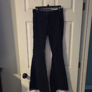Reversabel Black/print Bell Bottom Jeans From Rock N Roll Denim